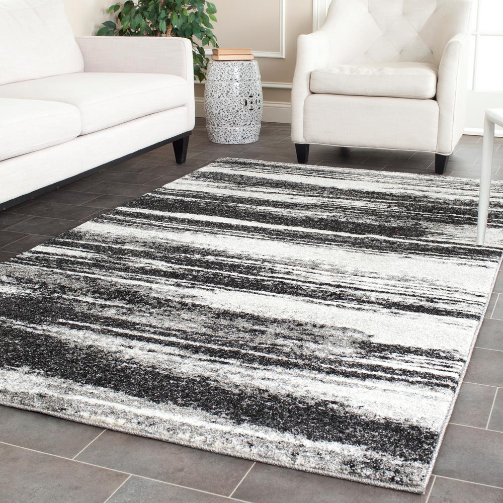 Safavieh Retro Dark Grey Light Grey 9 Ft X 12 Ft Area Rug