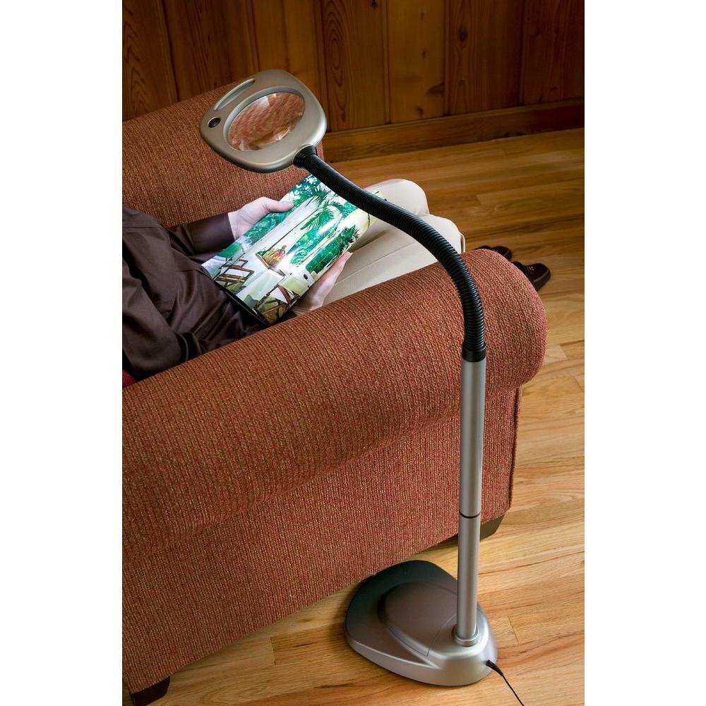 Light It 5 In 12 Silver Led Lens Battery Operated Magnifier Led Lens Battery Operated Magnifier