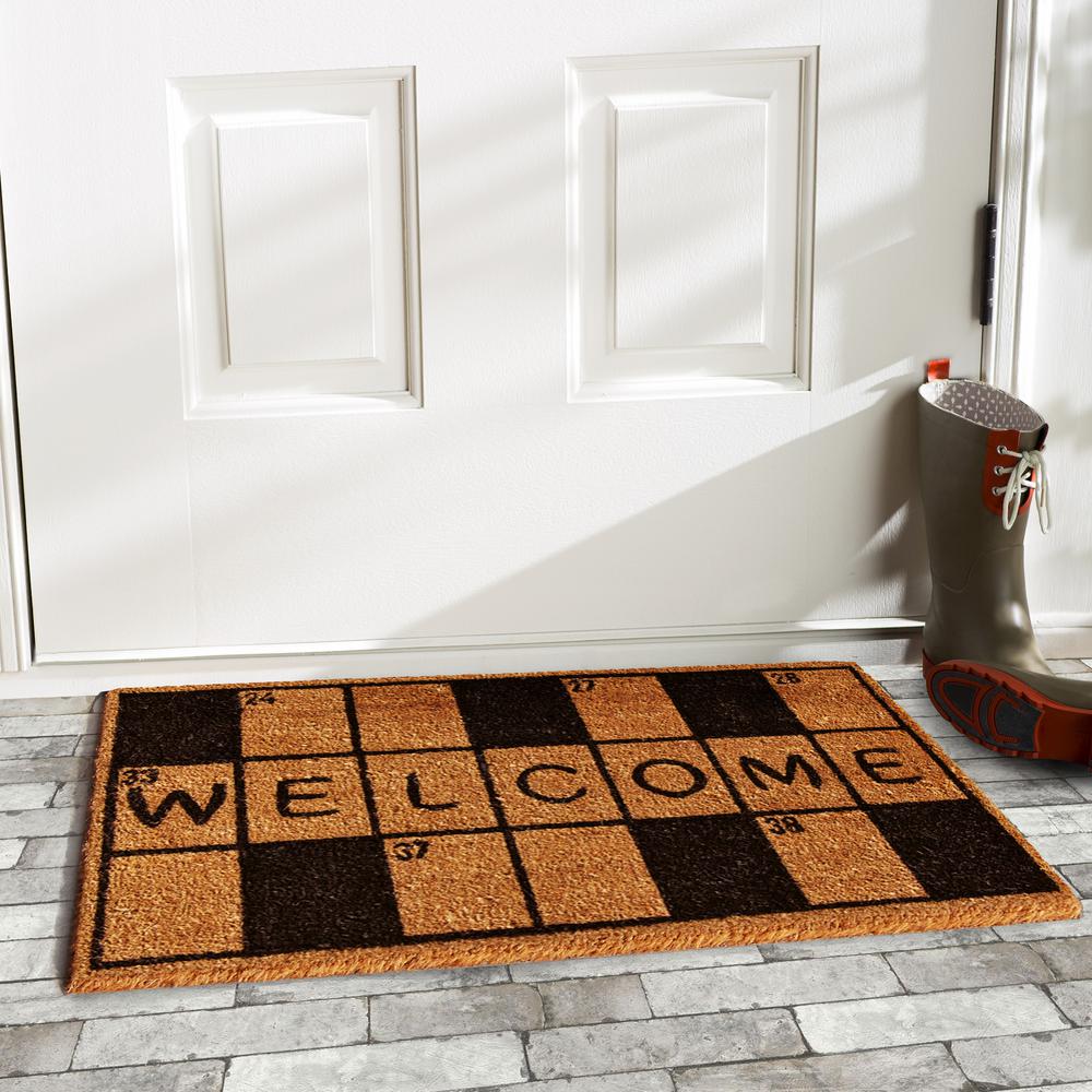 Home More Crossword Welcome Door Mat 17 In X 29 In 121441729