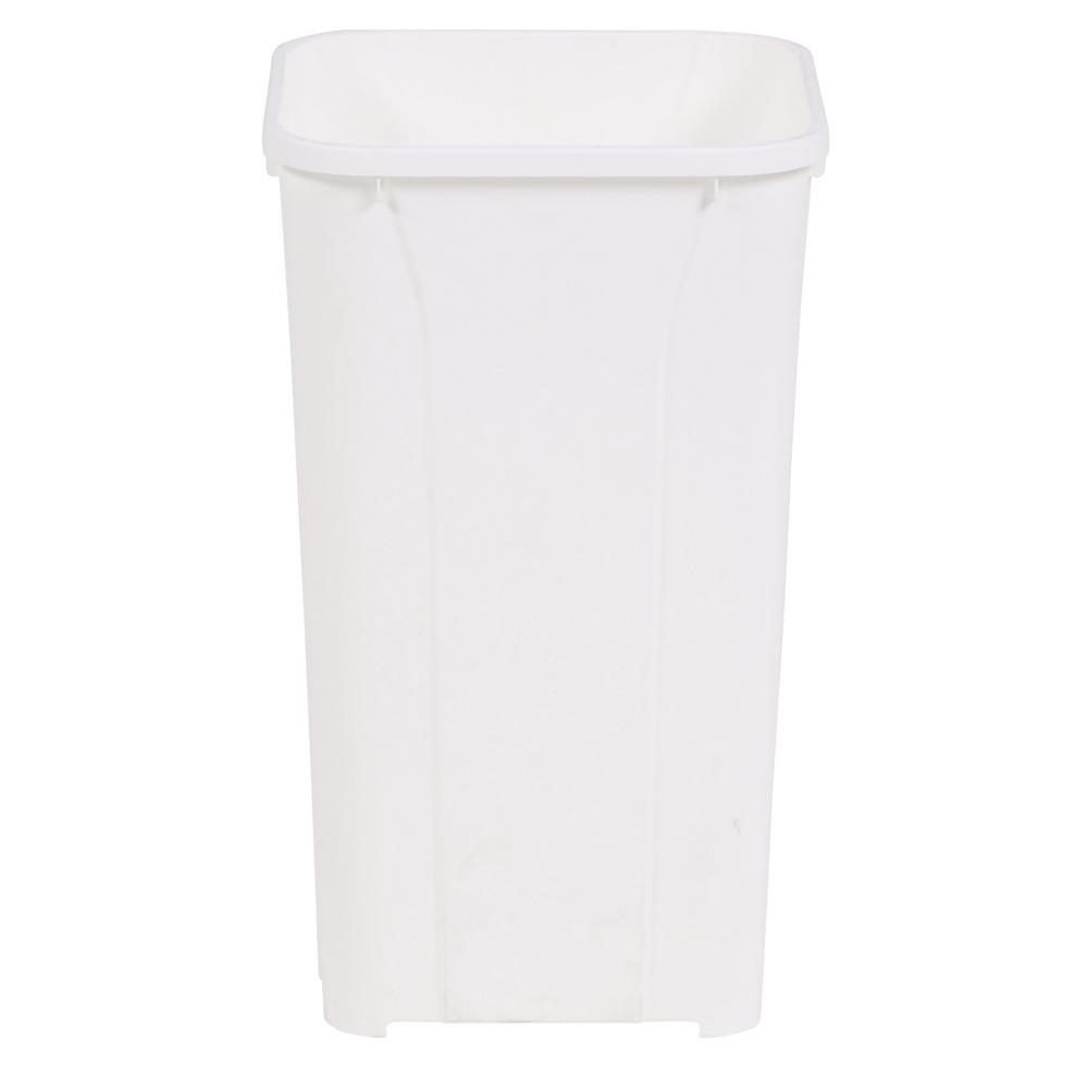 white garbage bin