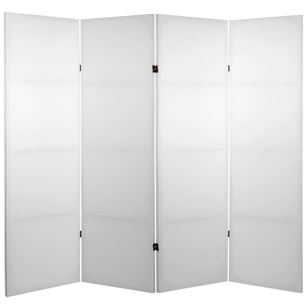Oriental Furniture 4 ft. White 4Panel Blank Canvas Room DividerCV4BLANK4P The Home Depot