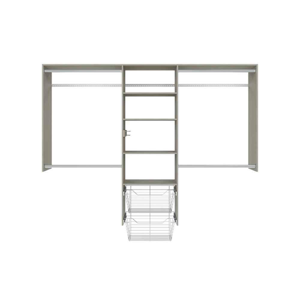 Closet Evolution 48 in. W 96 in. W Rustic Grey Entryway Wood Closet