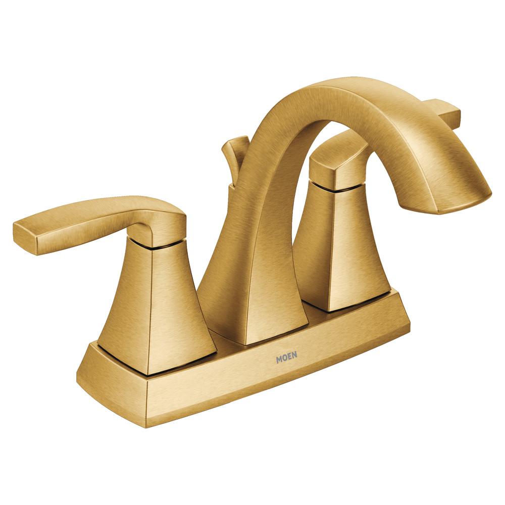 Moen Voss 4 In Centerset 2 Handle Bathroom Faucet In Brushed Gold