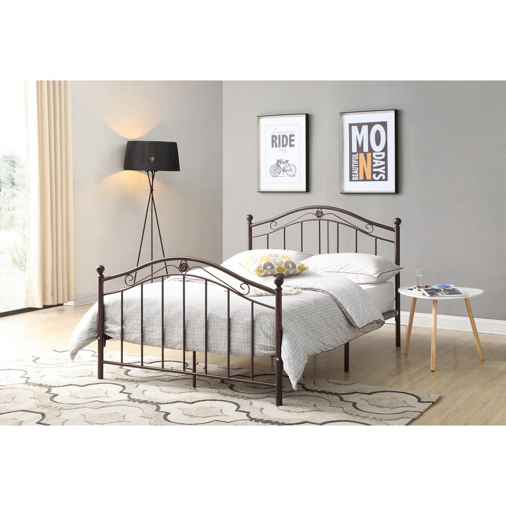 sumyeg Elegant Bronze Double/Full Size Metal Bed Frame Platform Bed