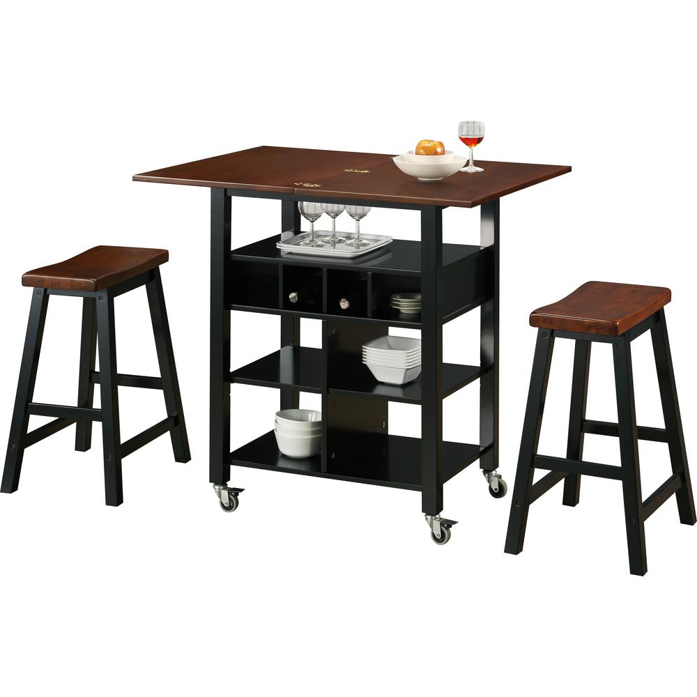 Phoenix Gany Kitchen Cart With Stools