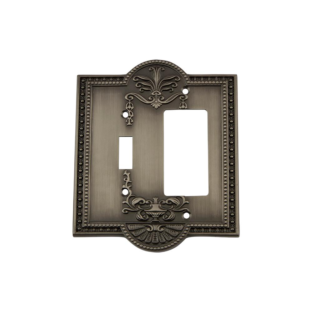 Nostalgic Warehouse Meadows Switch Plate with Toggle and Rocker in Antique... by Nostalgic Warehouse