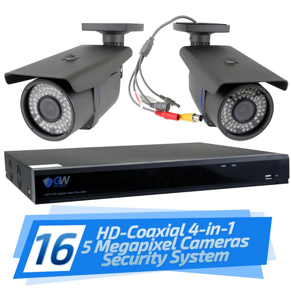 GW Security 16Channel HDCoaxial Security System with 16x GW561HD 5MP