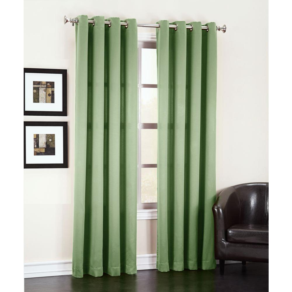 Sun Zero Semi Opaque Sage Green Gregory Room Darkening Grommet Top