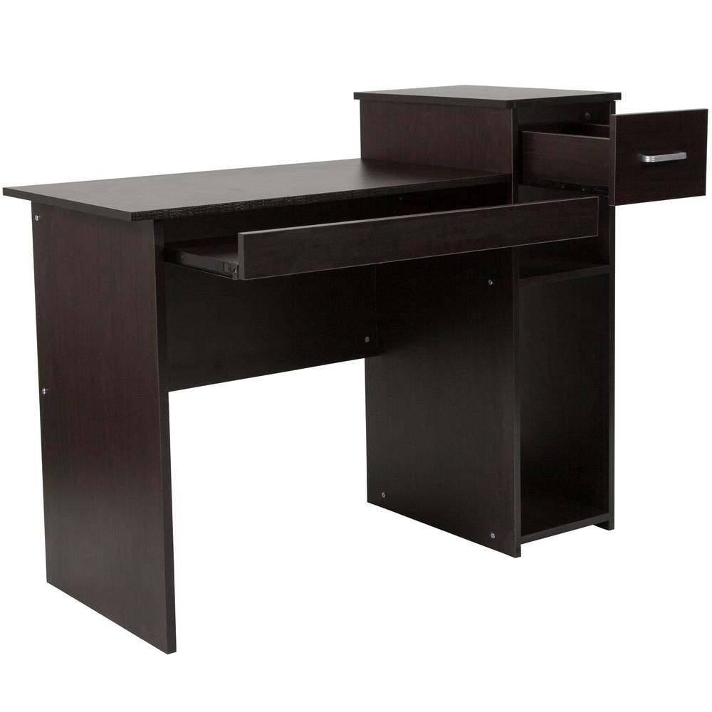 Flash Furniture Highland Park Espresso Wood Grain Computer Desk Espresso Wood Grain Computer Desk