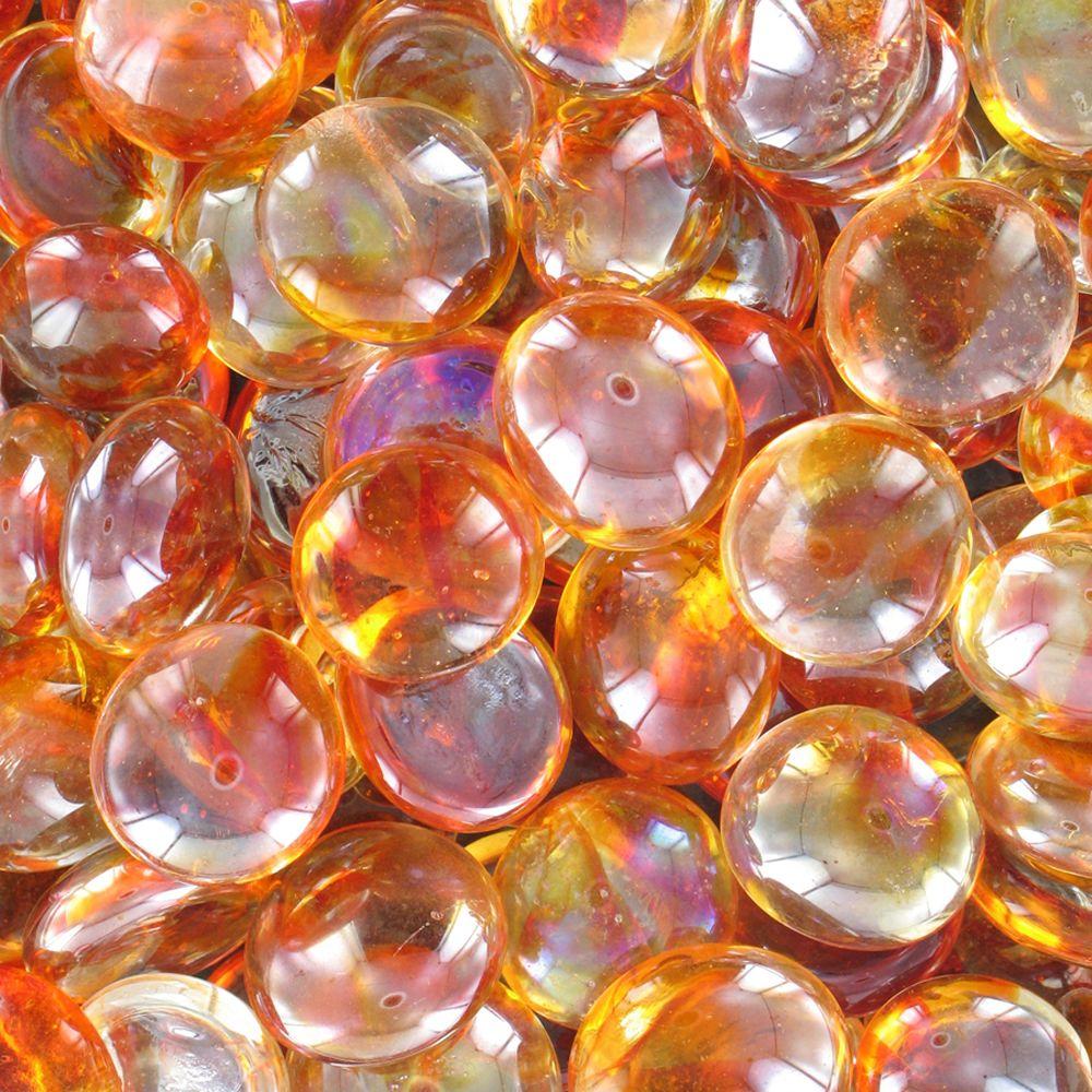 Akasha 9 lb. Gold Cat's Eye Glass Gems Box Contains (3) 3 lb. Bags