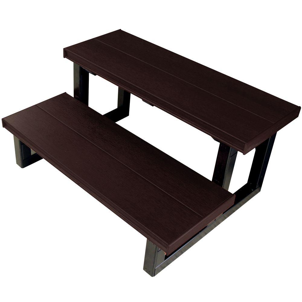 Cal Metro 30 in. 2 Tier Spa Steps in SmokeST107CSS The Home Depot