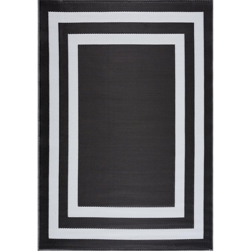 Unbranded Paris Black and White 4 ft. x 6 ft. Geometric