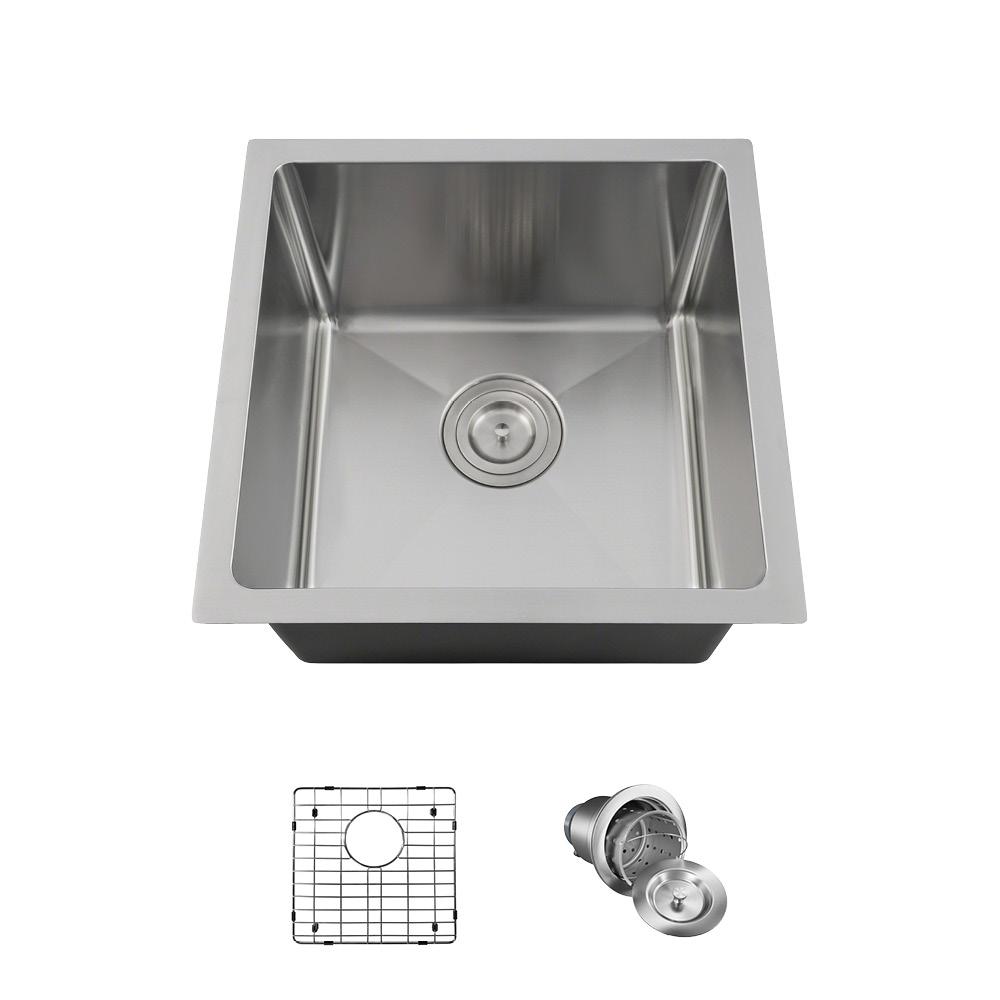 Mr Direct Undermount Stainless Steel 18 In Single Bowl Kitchen Sink All In One Undermount Stainless Steel 17 Single Bowl Kitchen Sink