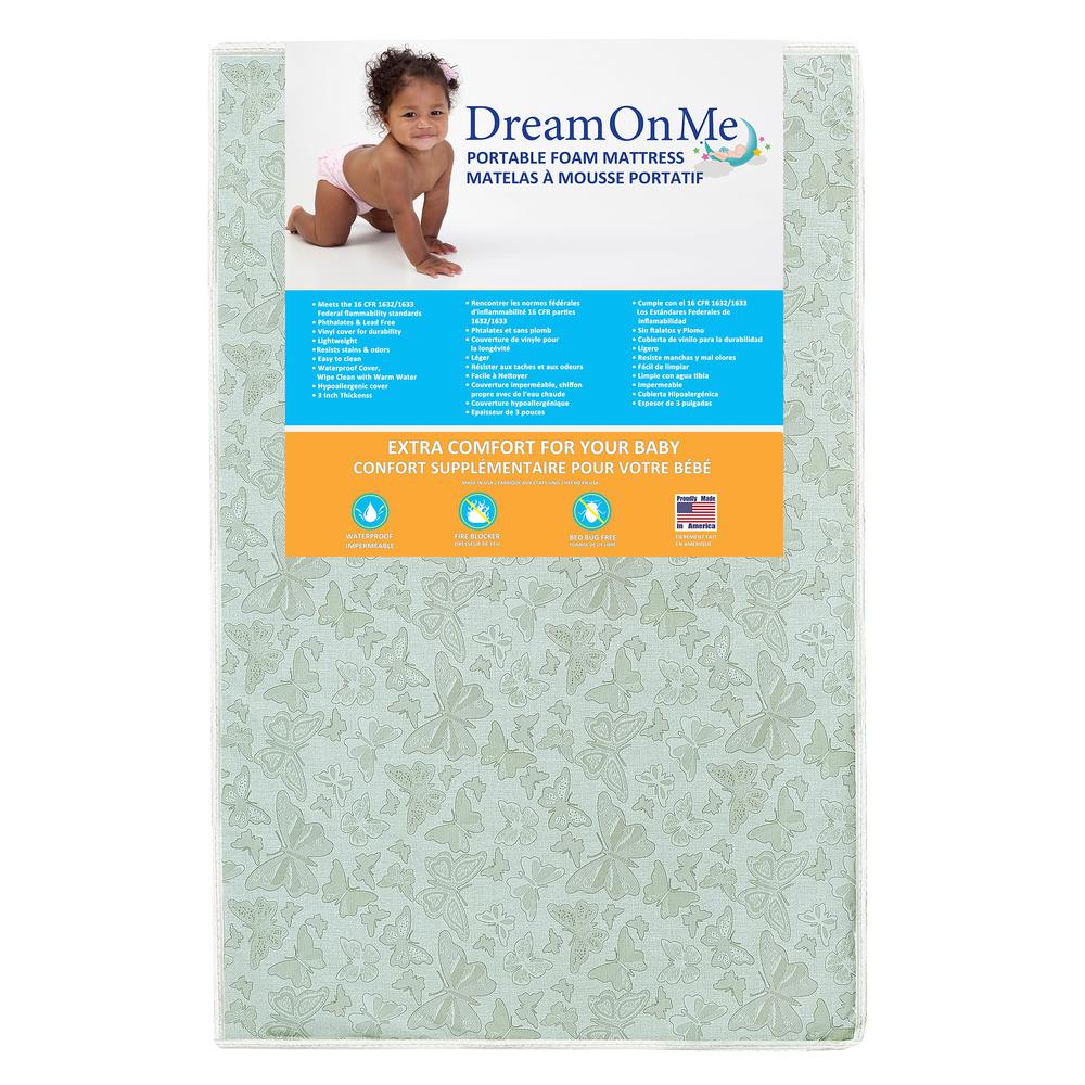 Mini Crib Mattress - Dream On Me 3 Inner Spring Coil Mini Crib Mattress