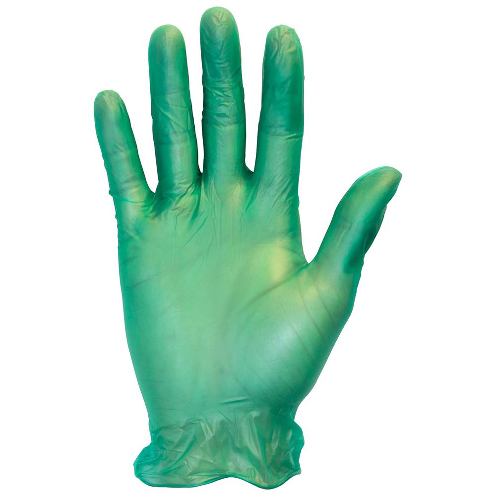 THE SAFETY ZONE X-Large Green Heavy-Duty 6.5 Mil Disposable Vinyl Gloves (4-Pack... by THE SAFETY ZONE