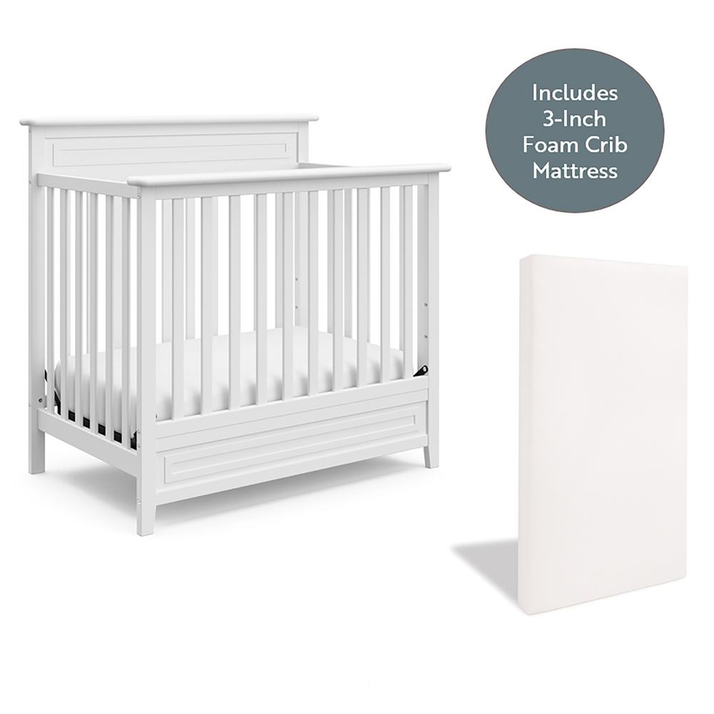 Storkcraft Petal Mini White 5 In 1 Convertible Crib 04510 101