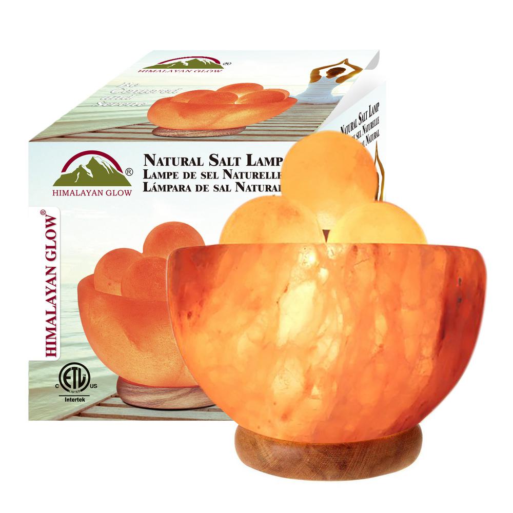 Wbm Himalayan Glow Natural Pink Salt Bowl With 5 Round Massage Ball 8 10 Lbs