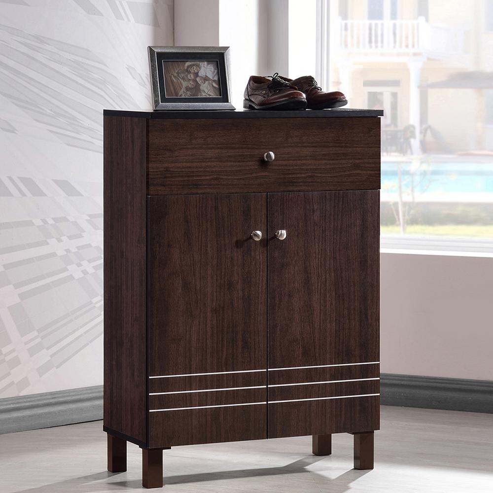 Baxton Studio Felda Dark Brown Wood The Home Depot