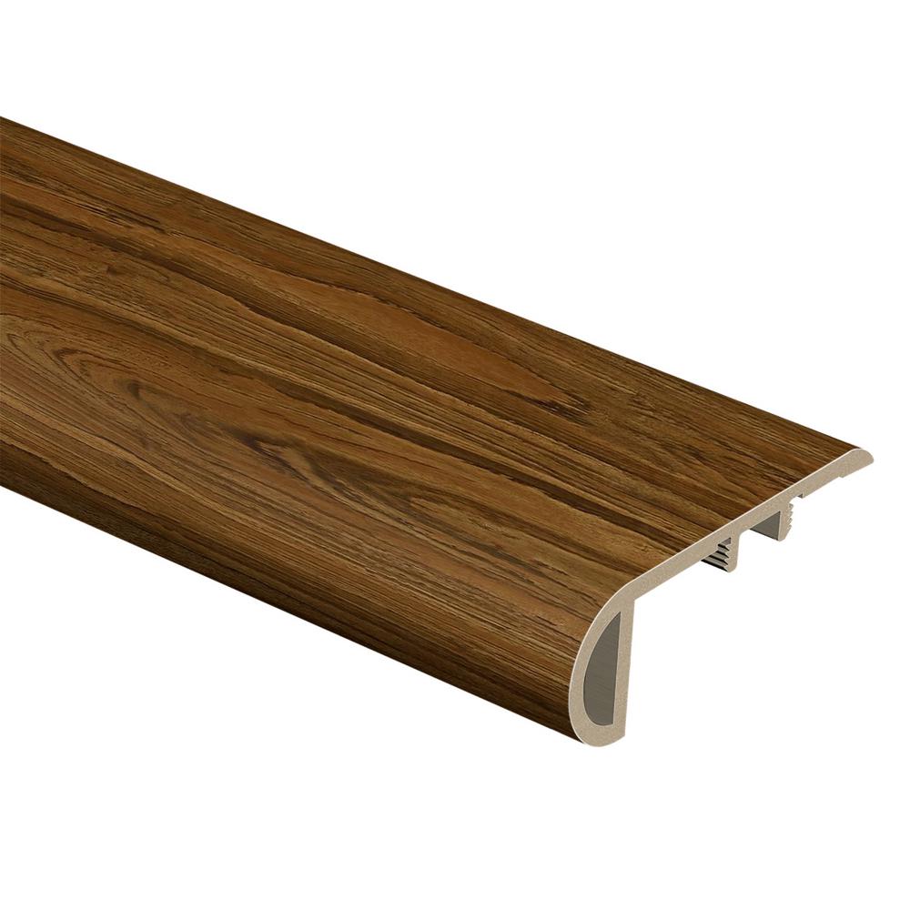 Zamma Rosewood 3/4 in. Thick x 2-1/8 in. Wide x 94 in. Length Vinyl Stair Nose Molding-015543575 ...