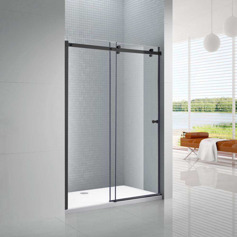 Amluxx Primo 60 In X 72 In Frameless Sliding Shower Door In