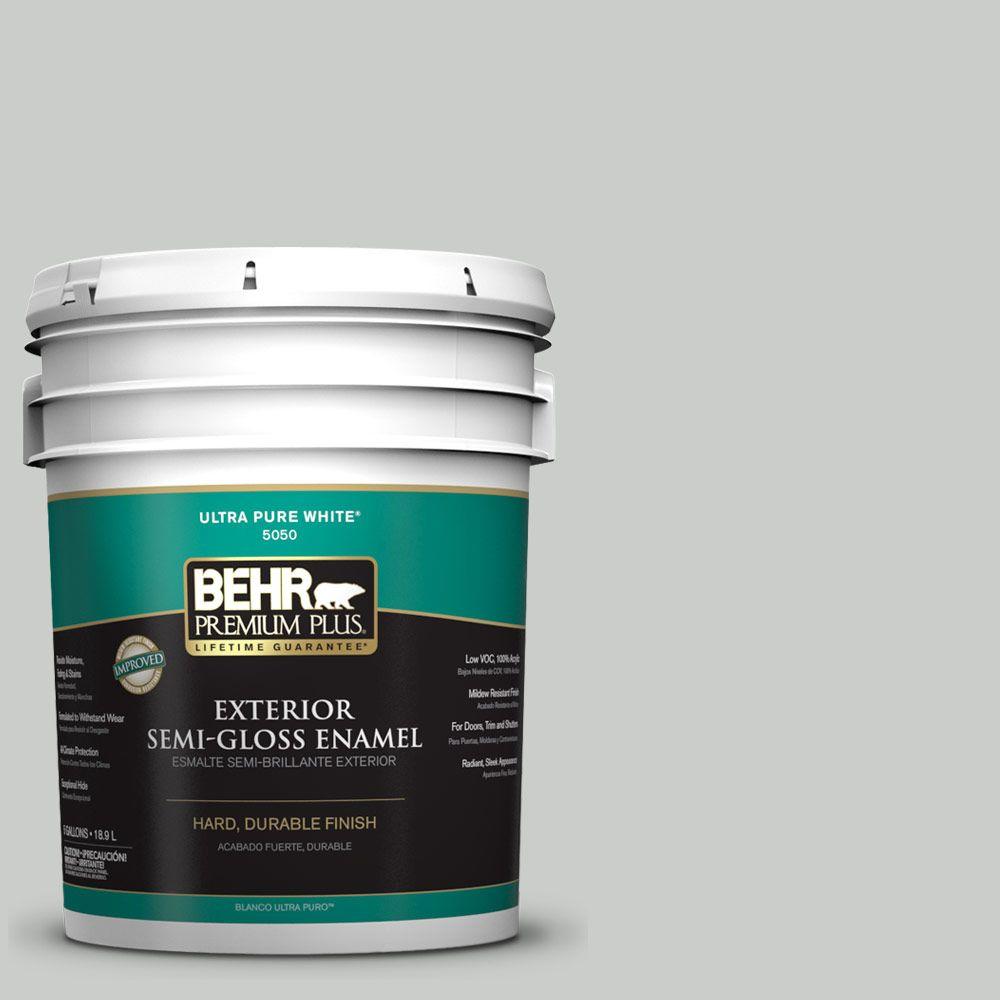 BEHR Premium Plus 5gal. PWL89 Silver Setting SemiGloss