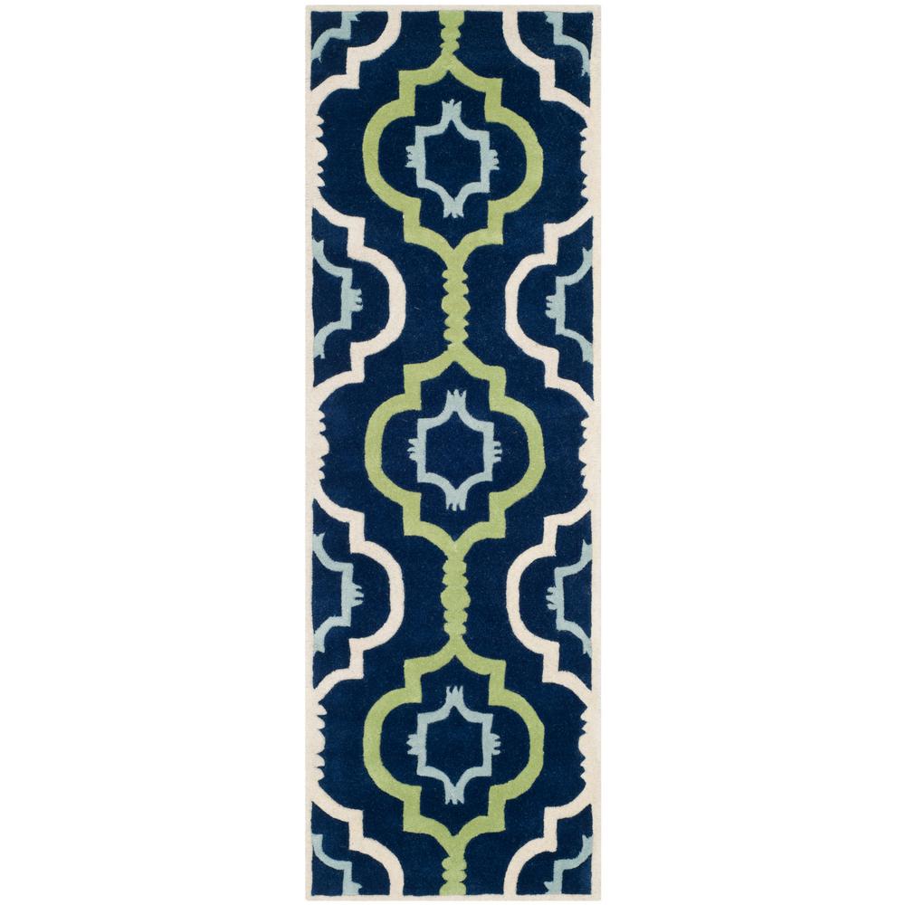 Safavieh Bohemian Dark Blue/Multi 3 ft. x 12 ft. Runner RugBOH525G212 The Home Depot