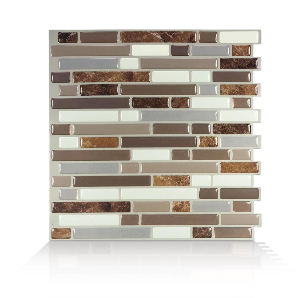 Smart Tiles Bellagio Santi 4pk Peel and Stick 3D Backsplash