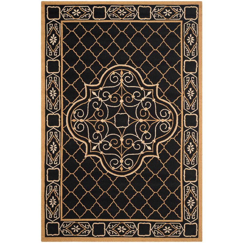 Safavieh Easy Care Black Gold 6 Ft X 9 Area Rug