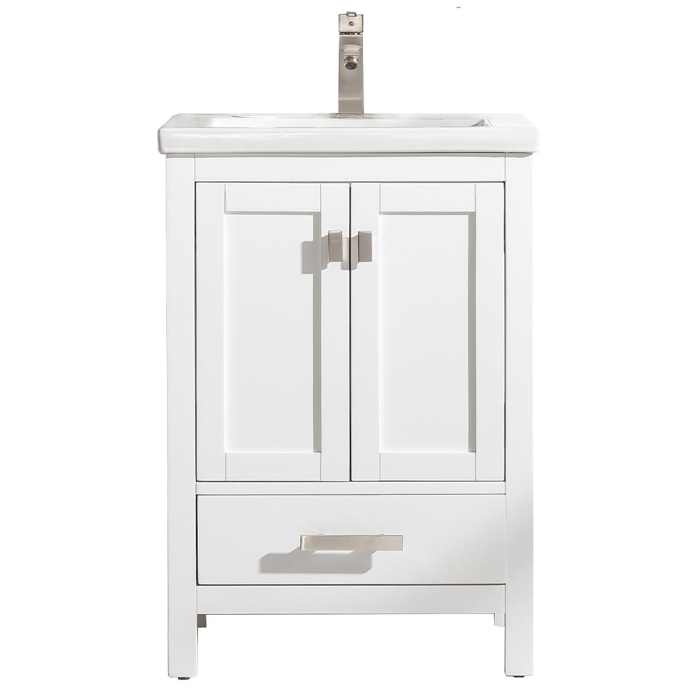 Design Element Valentino 24 in. W x 18.25 in. D Bath Vanity in White