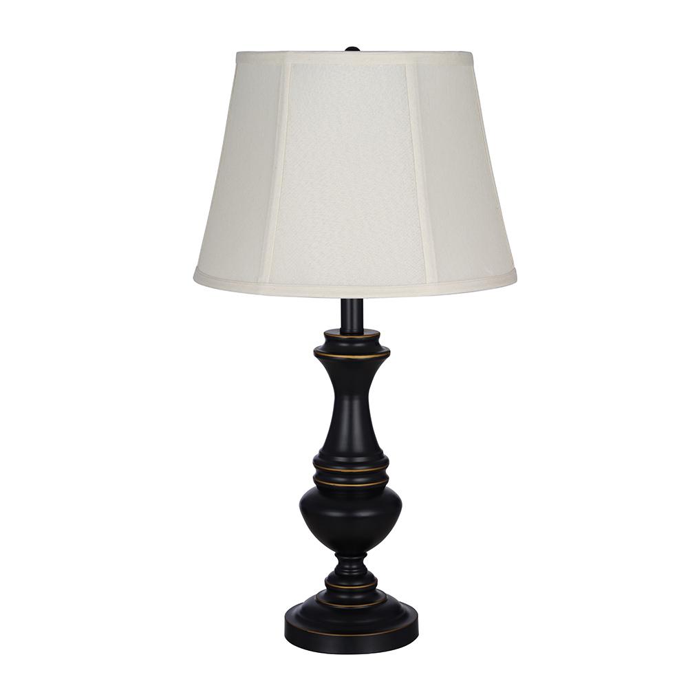 Hampton Bay Candler 25.75 in. Oil Rubbed Bronze Table Lamp with TTL 20