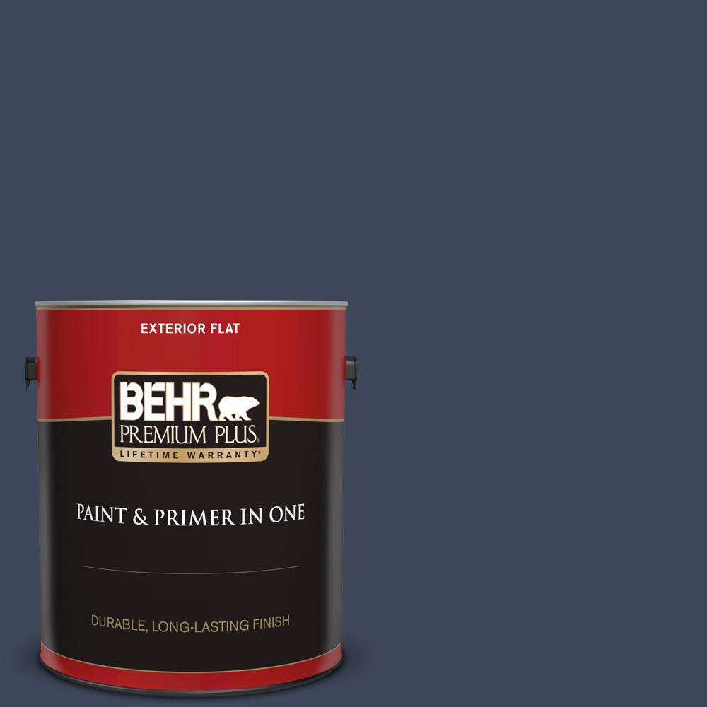 BEHR PREMIUM PLUS 1 gal. M5007 Very Navy Flat Exterior