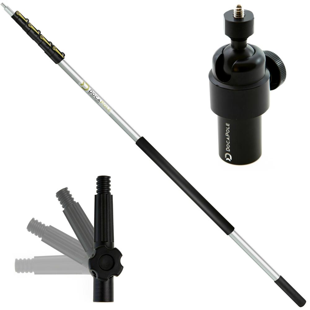 DocaPole 7 ft. to 30 ft. Extension Pole Plus ClickSnap Camera Swivel ...