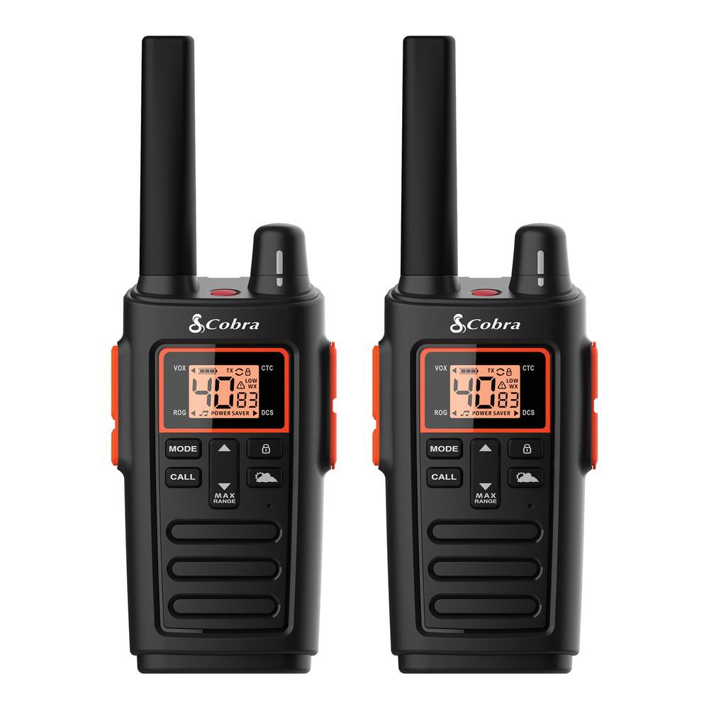Cobra FRS 2Way Radios in Black (2Pack)RX380 The Home Depot