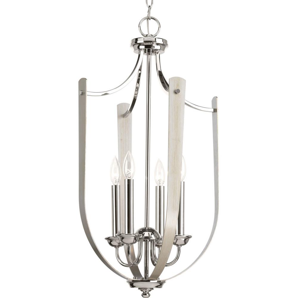 Progress Lighting Noma Collection 4 Light Polished Nickel Pendant Progress Lighting Noma Collection 4 Light Polished Nickel Pendant