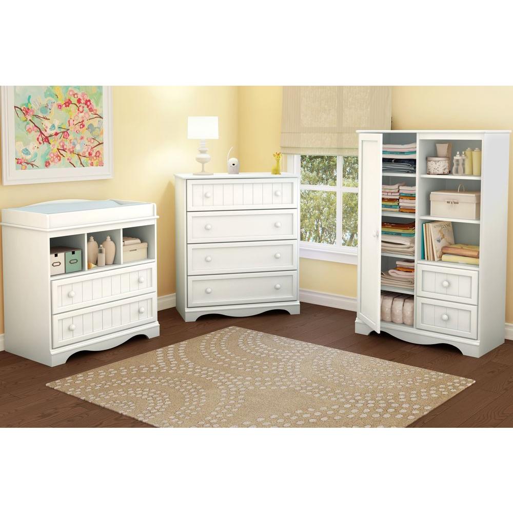 South Shore Savannah 4 Drawer Pure White Chest 3580034 The Home