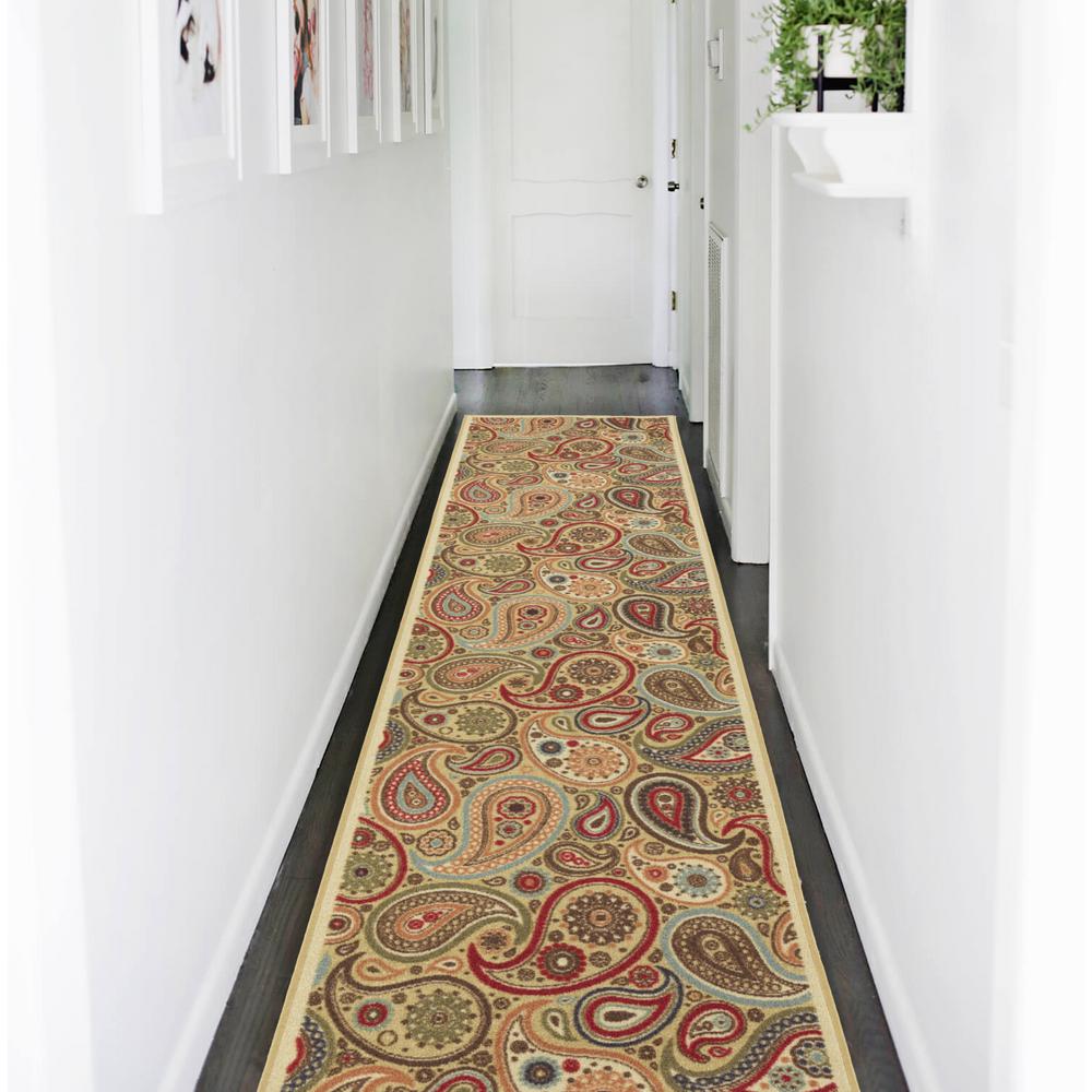 Ottomanson Ottohome Collection Contemporary Paisley Design Beige 1 Ottomanson Ottohome Collection Contemporary Paisley Design Beige 1 Ft 10 In X 7 2