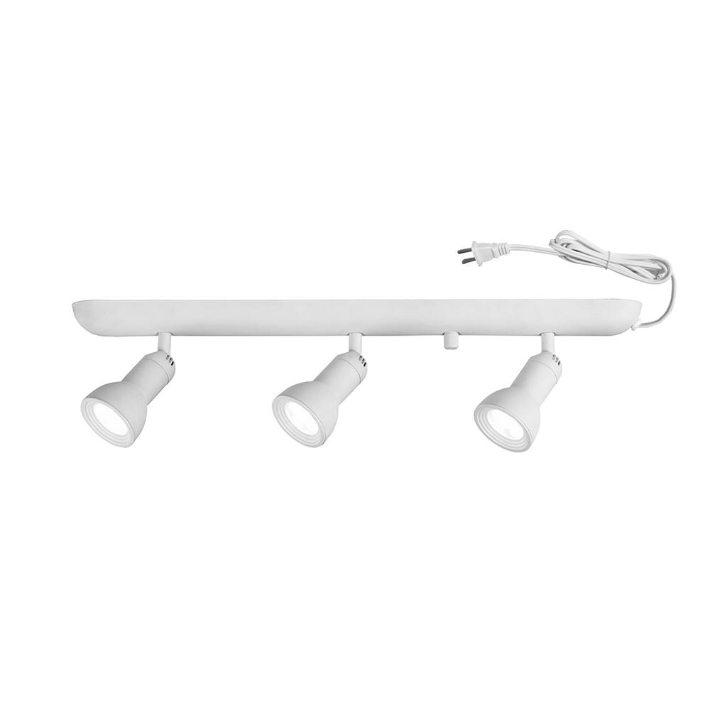 Hampton Bay 1 9 Ft 3 Light White Integrated Led Plug In Track Hampton Bay 1 9 Ft 3 Light White