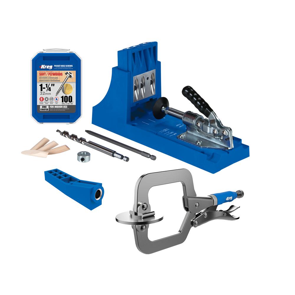 Kreg Pocket-Hole System with 2 in. Face Clamp, 100 Screws, and Mini Jig