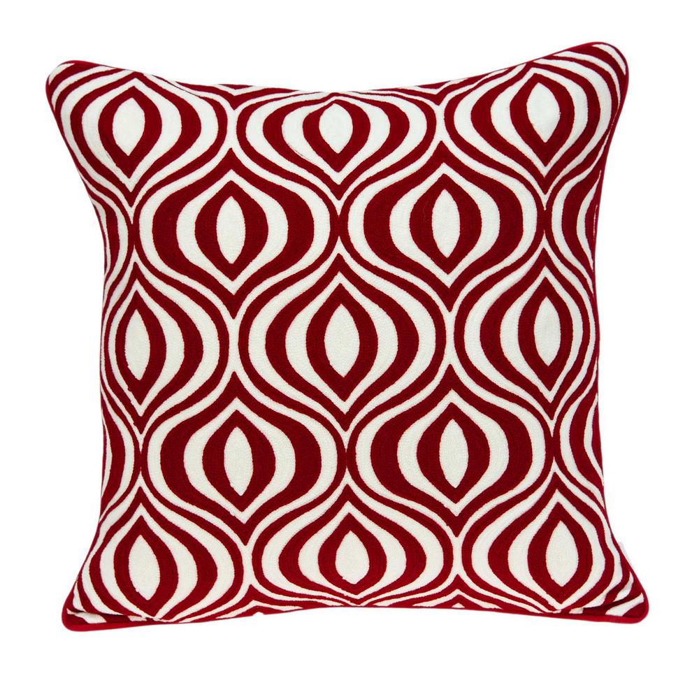 red throw pillows 18x18