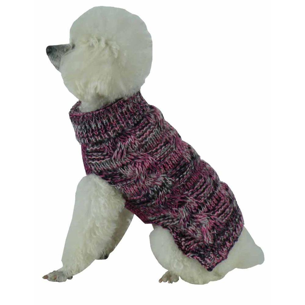 pink dog sweater small