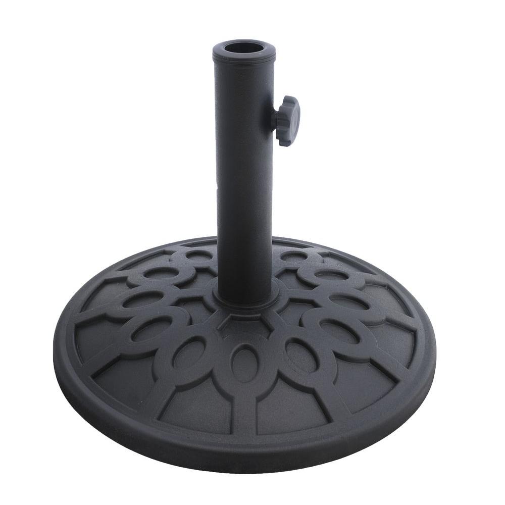 Hampton Bay Nantucket Outdoor Patio Umbrella Base In Black 1098000 0105157 The Home Depot