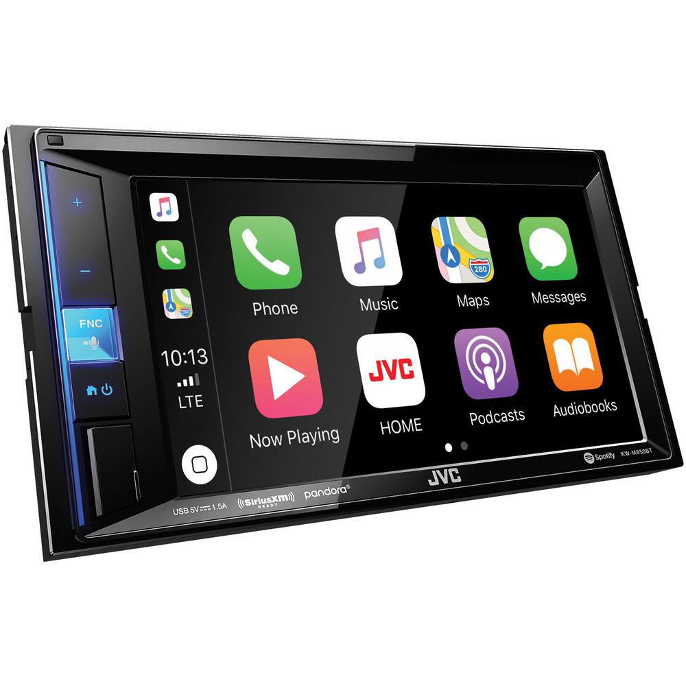 JVC KW-M650BT Digital Media Receiver with Bluetooth 6.2 Touch Screen /& Apple CarPlay Compatible