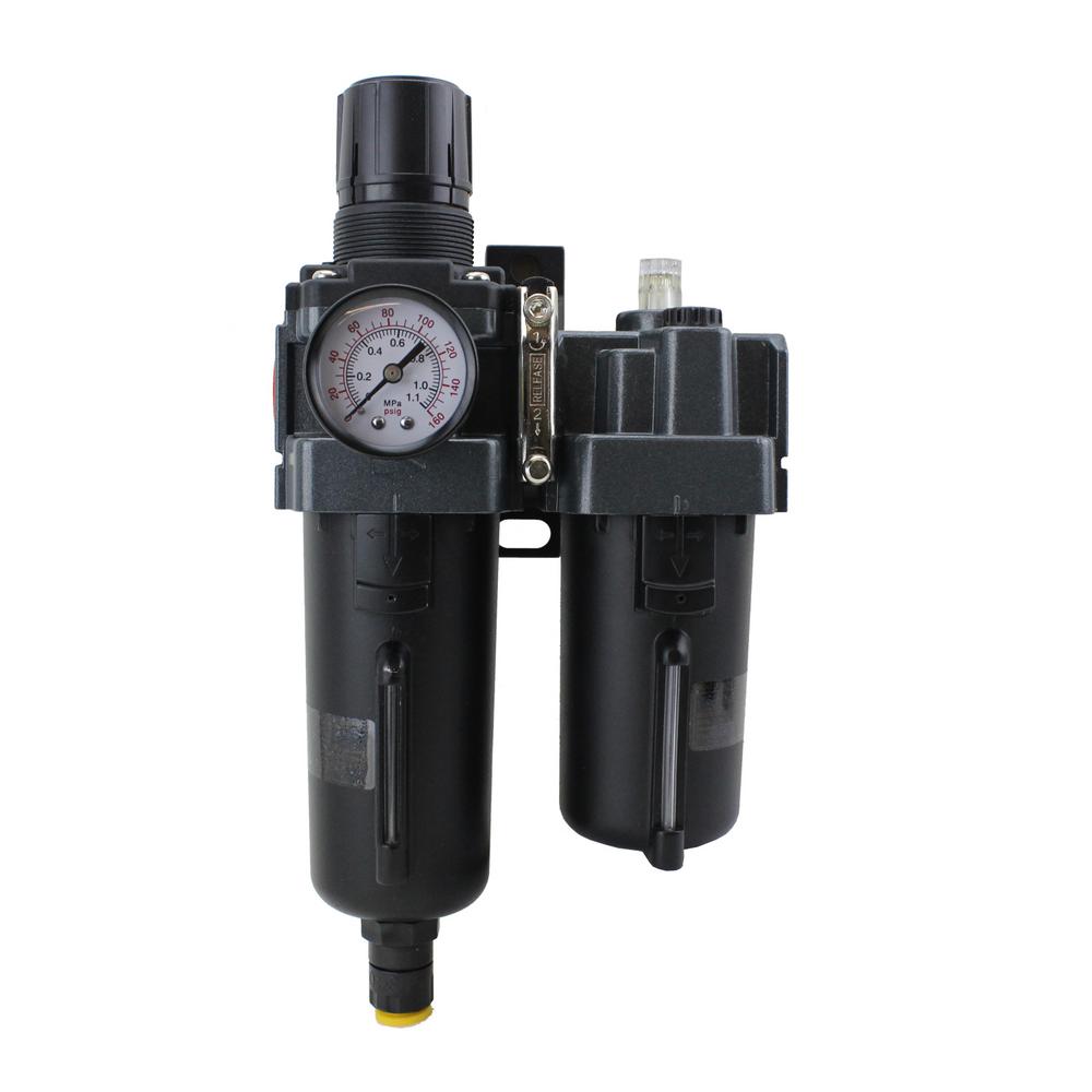 1/2 inch NPT Metal FRL Air Filter Regulator with Lubricator