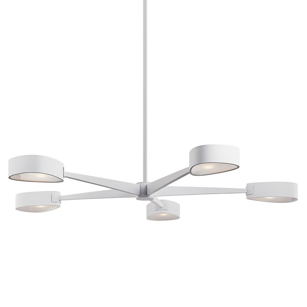 Troy Lighting Allisio 5 Light Textured White Chandelier With Troy Lighting Allisio 5 Light Textured