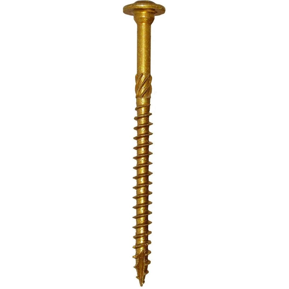 Piece-4 Hard-to-Find Fastener 014973459109 Star Lag Green Screws 5//16 x 6