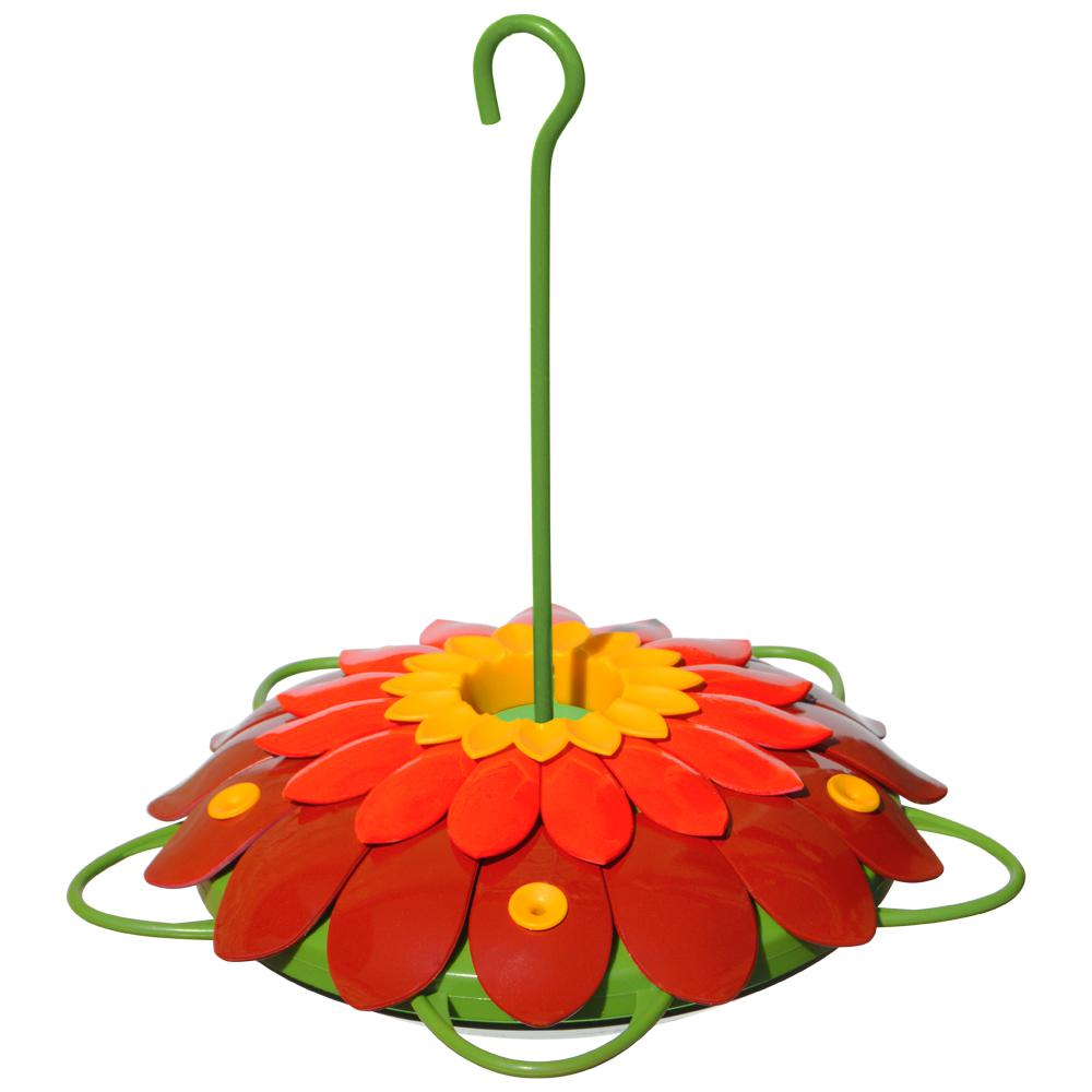 Wild Wings So Real 16 Oz Red Flower Hummingbird Feeder Ww3dhf3