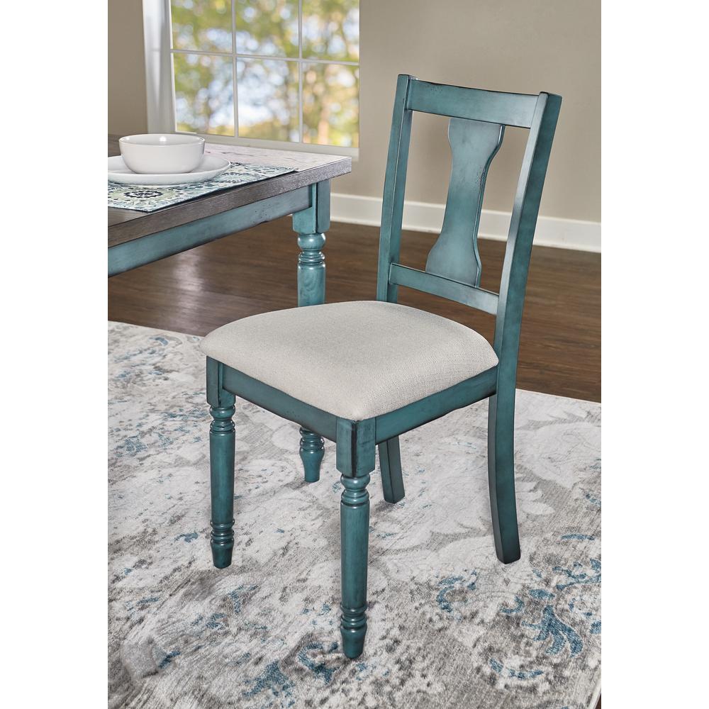 teal side chair