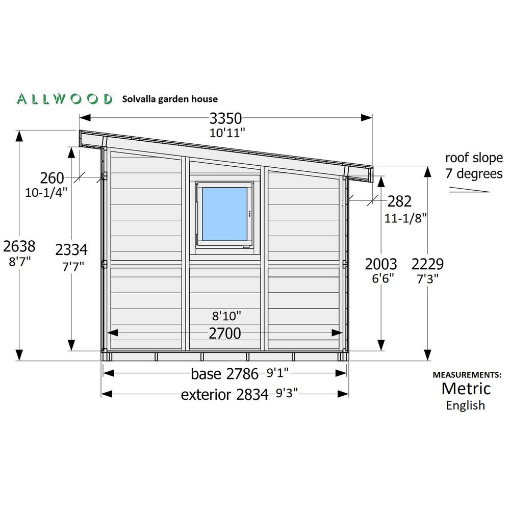 Allwood Arlanda Xl 227 Sqf Studio Cabin Garden House Kit Buy
