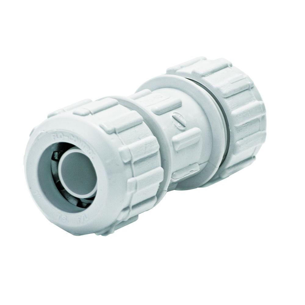 Midline Valve PVC Compression Tee Pipe Fitting with FIP Branch 1-1//2 White Plastic 592DU112
