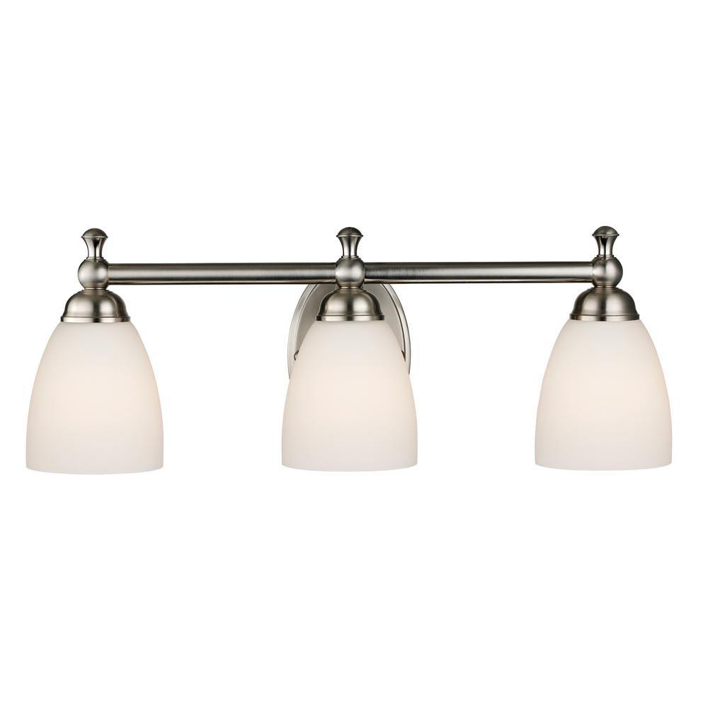 Bel Air Lighting Eleanor 3 Light Brushed Nickel Bath 3653 Bn Bel Air Lighting Eleanor 3 Light Brushed Nickel Bath